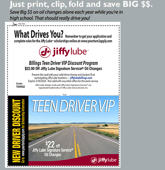 Printable New Driver Discount Card